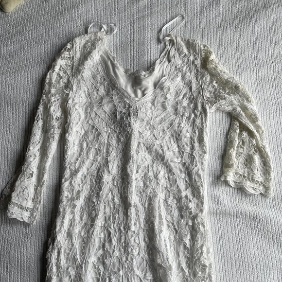 I.N.C. International Concepts White Cotton Lace Dress - Picture 2 of 4